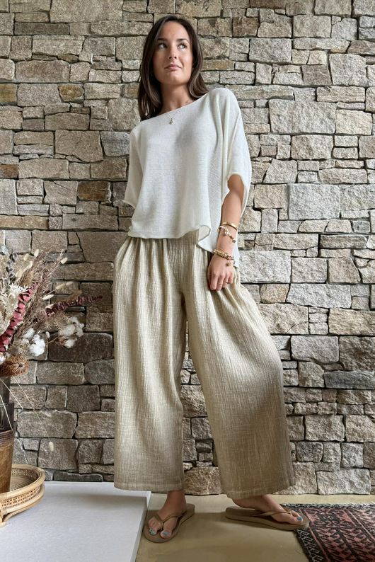 Conrad Box Cotton Knit Vanilla